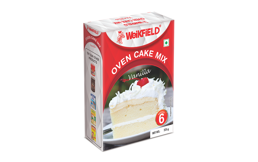 Weikfield Oven Cake Mix Vanilla   Box  225 grams